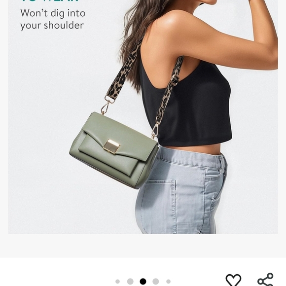 Adjustable Pink and Black Leopard Print Strap with Gold Hardware - Picture 7 of 8